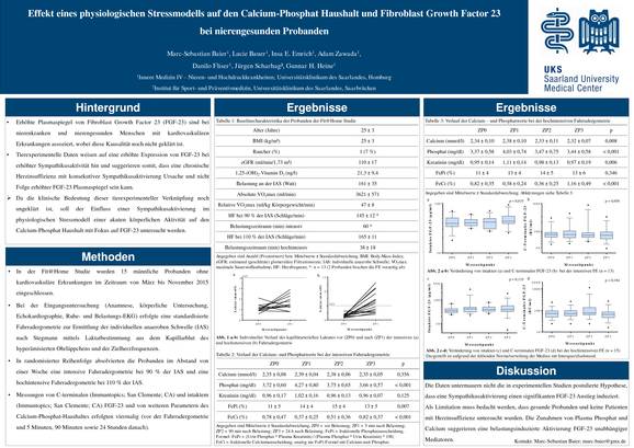 Effekt eines physiologischen Stressmodells auf den Calcium-Phosphat Haushalt und Fibroblast Growth Factor 23 bei nierengesunden Probanden