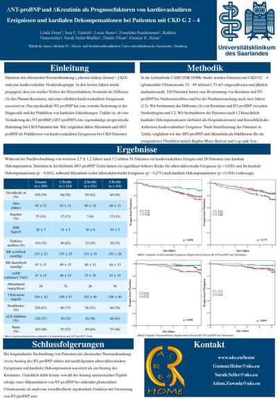 ΔNT-proBNP und ΔKreatinin als Prognosefaktoren von kardiovaskulären Ereignissen und kardialen Dekompensationen bei Patienten mit CKD G 2 – 4